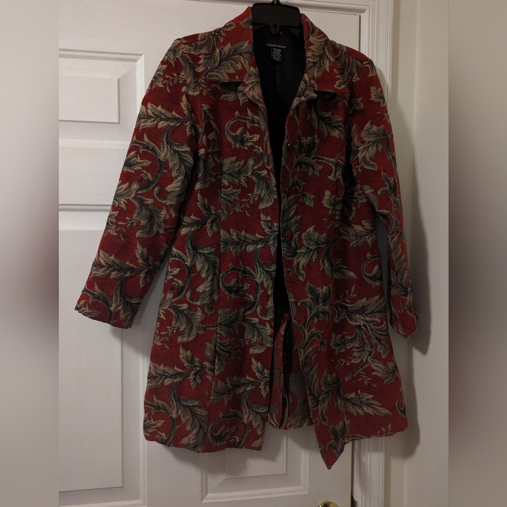 Burgundy Tapestry coat medium